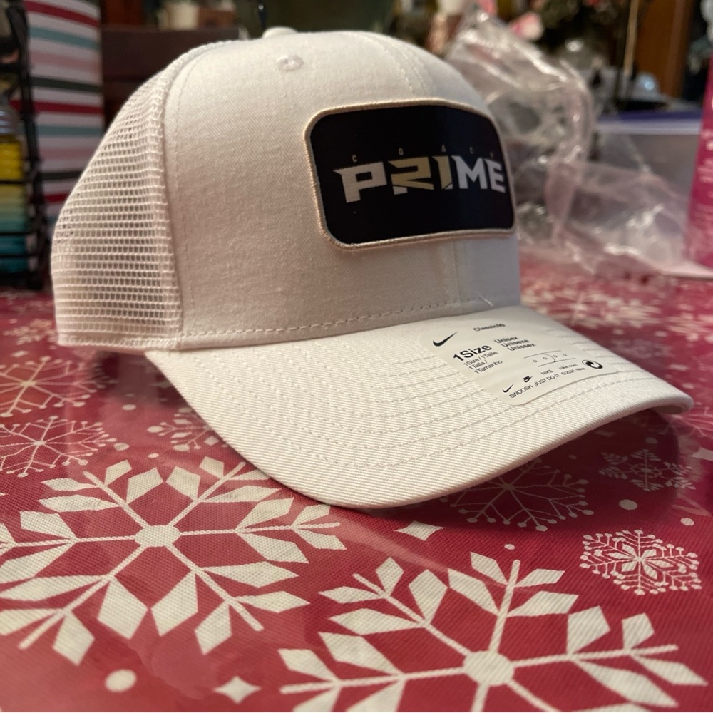 Nike Coach Prime Classic99 Adjustable White Hat NEW OSFM Colorado Buffaloes
